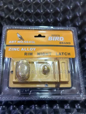 Bird Brand Zinc Alloy Rim Night Latch (Dhahabu)