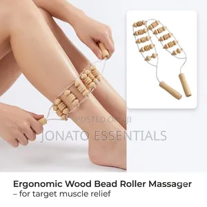 Wooden Back Massager Roller Rope