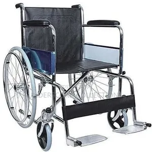 Standard Manual Foldable Wheelchair - Muundo wa Chuma cha Chrome