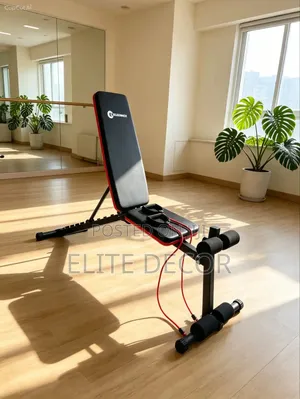 Adjustable Foldable Workout Bench with Resistance Bands