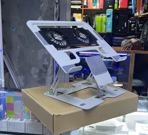Heavy Duty Laptop Holder with Phone Mount & Dual Fans