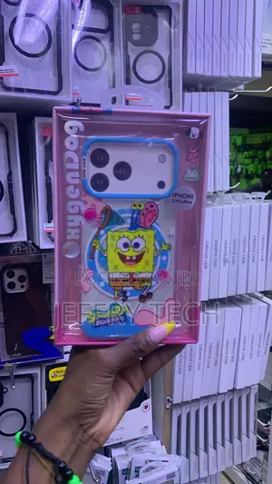 SpongeBob Transparent Protective Case for iPhone 17 Pro Max