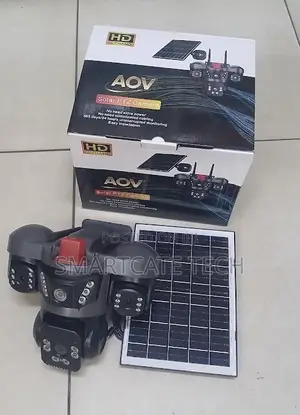 AOV V380 4G Solar PTZ Triple Lens Outdoor CCTV Camera