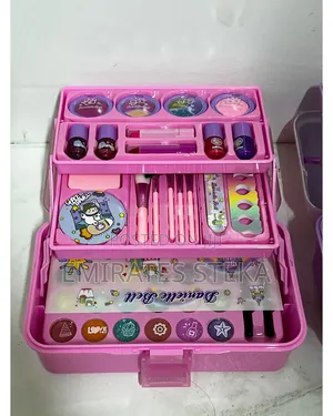 Girls Multilayer Makeup Suitcase Toy Kit