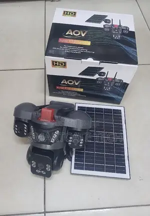 Aov 4G Solar CCTV Camera - Triple Lens V380 PTZ