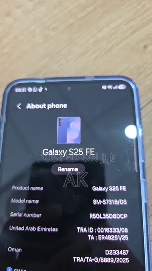 Samsung Galaxy S25 FE 256GB Mpya Bluu