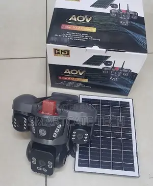 AOV V380 Triple Camera Solar CCTV - 4G Outdoor Security