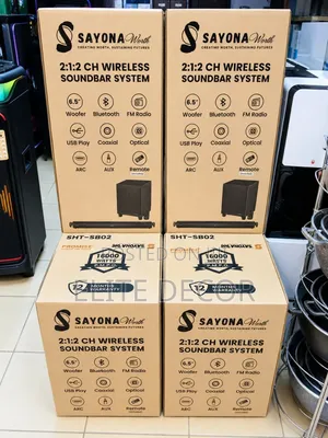 Sayona SHT-SB02 2.1.2CH Wireless Soundbar na Subwoofer ya 6.5"