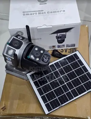 Smartnet V380 Dual Lens Kamera ya CCTV ya Solar 4G Nje
