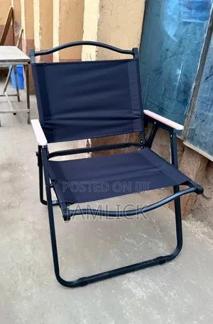 Portable Black Foldable Camping Chair