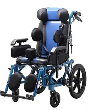 Wheelchair Maalumu ya Bluu ya Kiti cha Magurudumu kwa Cerebral Palsy (CP)