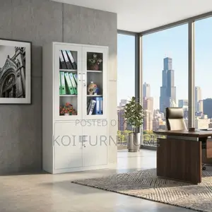 Strong Stainless Steel 2-Door Office Filing Cabinet