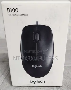 Logitech B100 Corded USB Mouse - Black