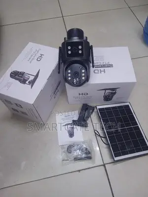 Outdoor 4G Solar Surveillance Camera 4MP Dual Lens