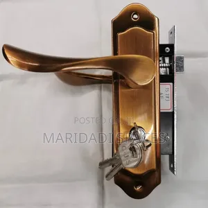 Moment Classical Door Handle Lock - Fedha ya Kale