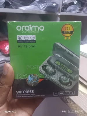 Oraimo Free Pods Air F9 Pro+ Vipuli vya Masikioni vya Kweli Visivyotumia Waya