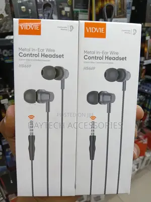 VIDVIE 669 Metal In-Ear Wired Earphones - Nyeusi