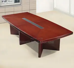 Meza ya Bodi ya Mahogany - Meza ya Mkutano ya 2400mm