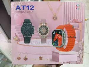 AT12 Smartwatch Gift Set for Women - Fitness Tracker