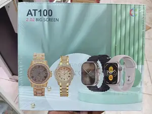 AT100 2.02" Big Screen Couple's Smart Watch Set