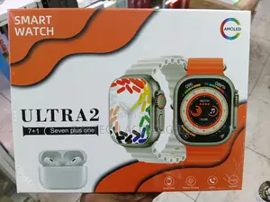 Ultra 2 Smart Watch Combo with 7 Straps & Wireless Earbuds
