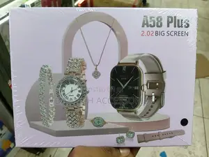 A58 Plus 6-in-1 Smartwatch na Seti ya Vito vya Wanawake