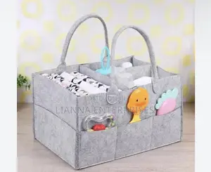 Portable Baby Diaper Caddy Organizer - Grey