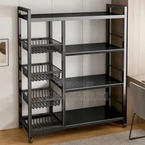 Multifunctional Kitchen Rack with Wheels