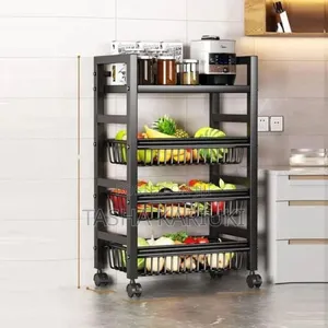 Multi-Layer Metallic Kitchen Rack