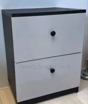 White and Grey Bedside Drawer