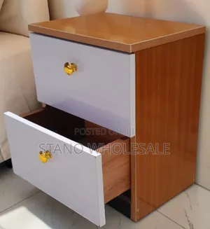 White and Brown Bedside Drawer