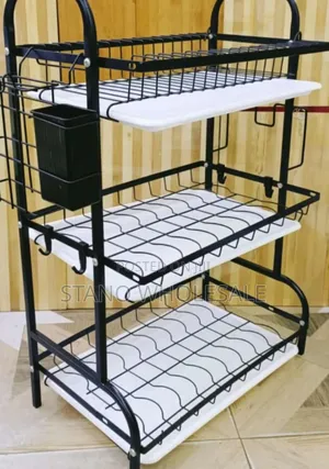 Kikapu cha Jikoni Nyeupe cha Ngazi 3