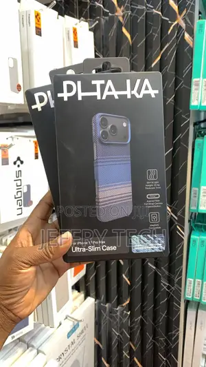 PITAKA Slim Case kwa iPhone 17 Pro Max - Blue Woven