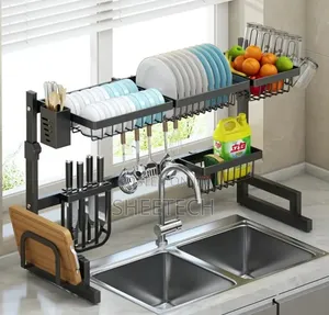 Single Layer Over the Sink Organizer - Black