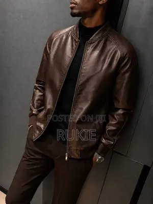 Leather Bomba Jacket - Men's, Size S