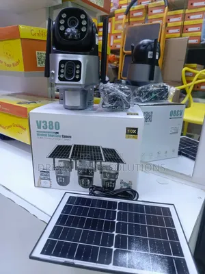 Solar-Powered 360° Smart PTZ Camera V380