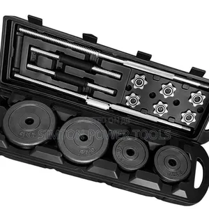 Premium 50kg Adjustable Barbell & Dumbbell Set