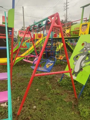 Set ya Swingi za Watoto na Slide za Bustani