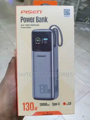 Pisen Bolt 20,000mAh 130W Power Bank ya Laptop