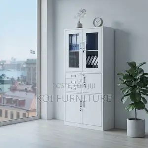 Lockable Executive Office Cabinet with Secure Safe