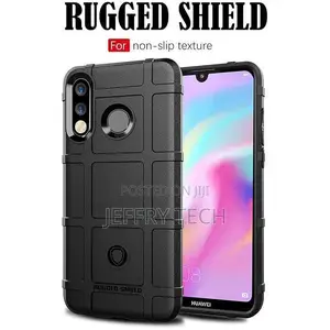 Huawei P30 Lite Rugged Carbon Fiber TPU Case - Black