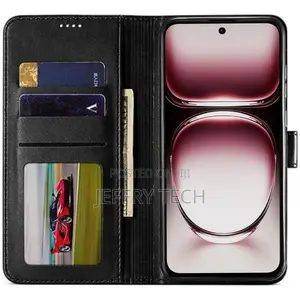 RICHBOSS Magnetic Leather Flip Cover kwa Infinix Hot 60i - Nyeusi