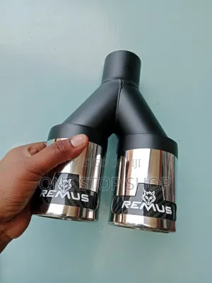 Remus Exhaust Tip - Vituo vya Kipolishi & Kuingiza Y-Pipe Nyeusi