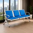 3-Seater Modern Waiting Bench with Cushioned Seats - 2