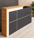 1.8m Modern Reception Desk with Privacy Panel - 1