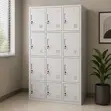 Industrial 12-Door Metal Locker Cabinet - 1