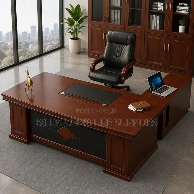 Executive L-Shaped Office Desk - 1
