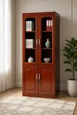 Executive Wooden Cabinet with Glass Doors - 2