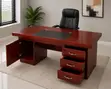 Executive Office Desk with 3 Lockable Drawers & Storage Cabinet - 1