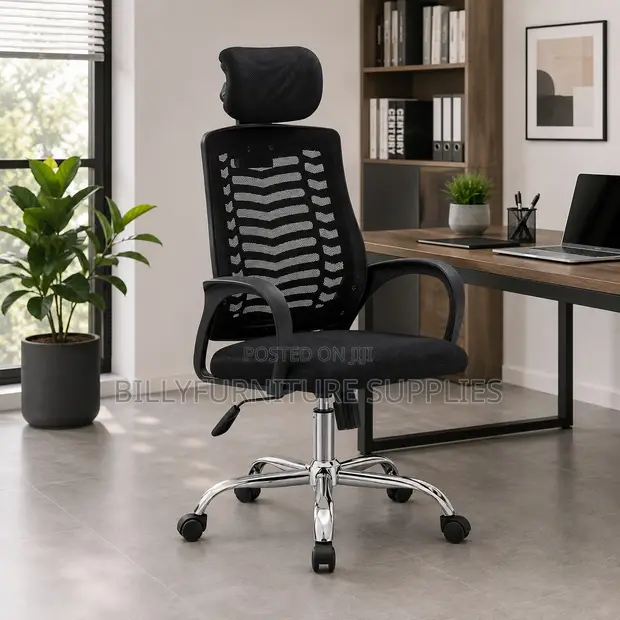 Ergonomic High-Back Mesh Office Chair - 1